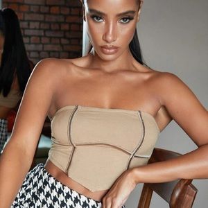 brown crop top from SHEIN never worn tight fight